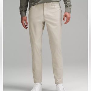 Lululemon ABC Pant Slim fit Warpstreme 31x32 5 pocket beige raw linen color